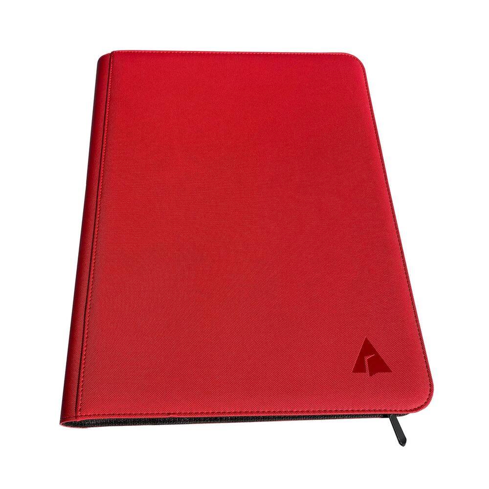 Estojo de armazenamento de cartões Rayvol Toploader Binder Red Holds 252