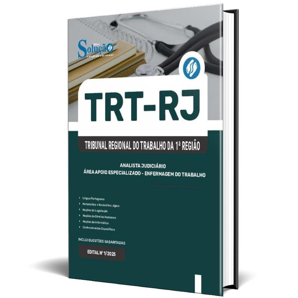 Apostila Trt Rj 2025 Analista Judiciário Área Apoio