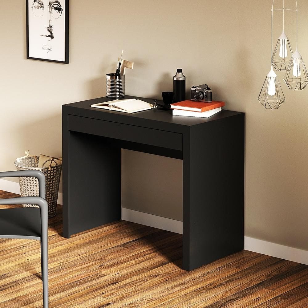 Escrivaninha para Escritório com Gaveta ME4107 Preto Tecnomobili