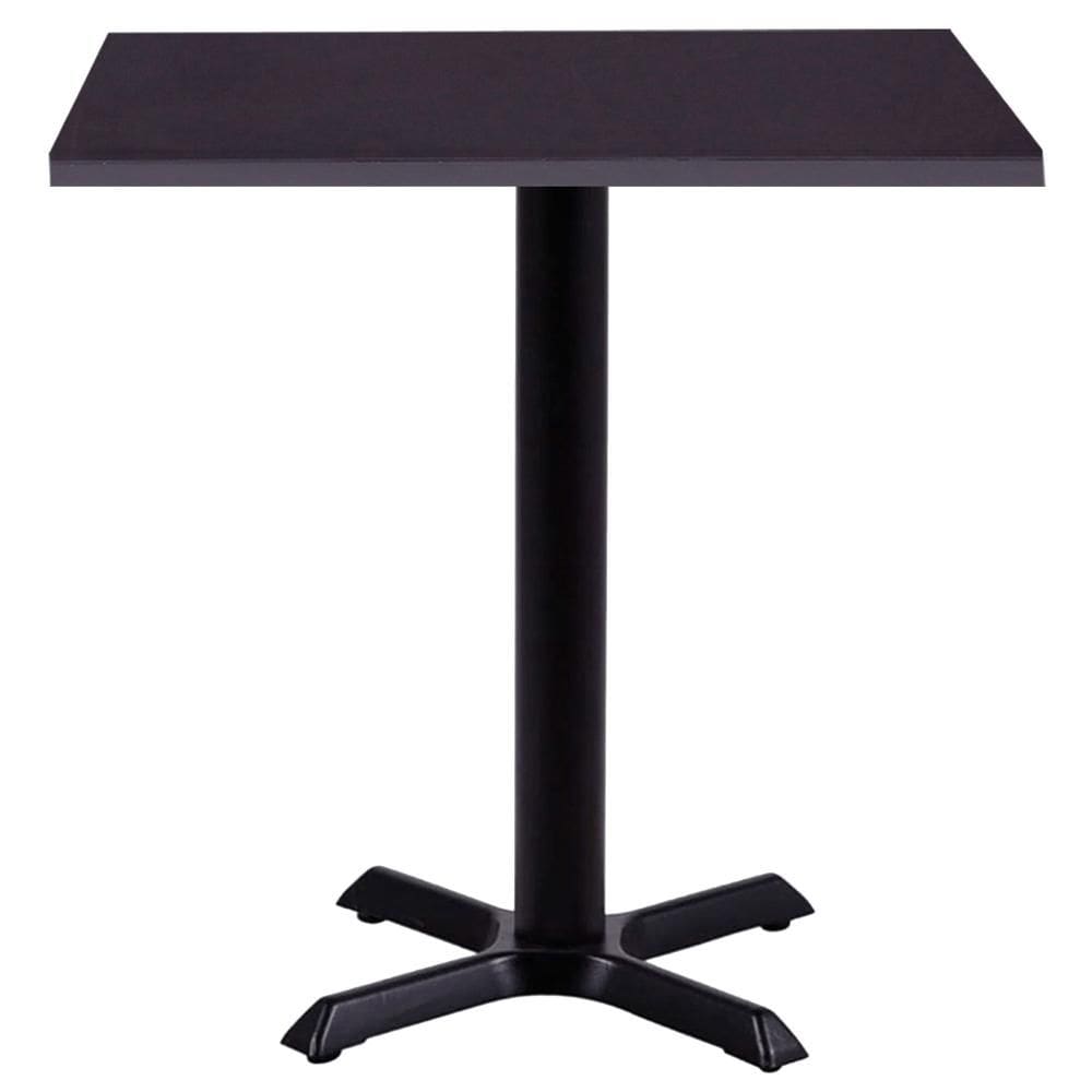 Mesa Ômega Ferro Preto 74 cm (Alt) Base em X Tampo MDP Quadrado 70 cm (Larg) x 2,50 cm (Alt) Preto