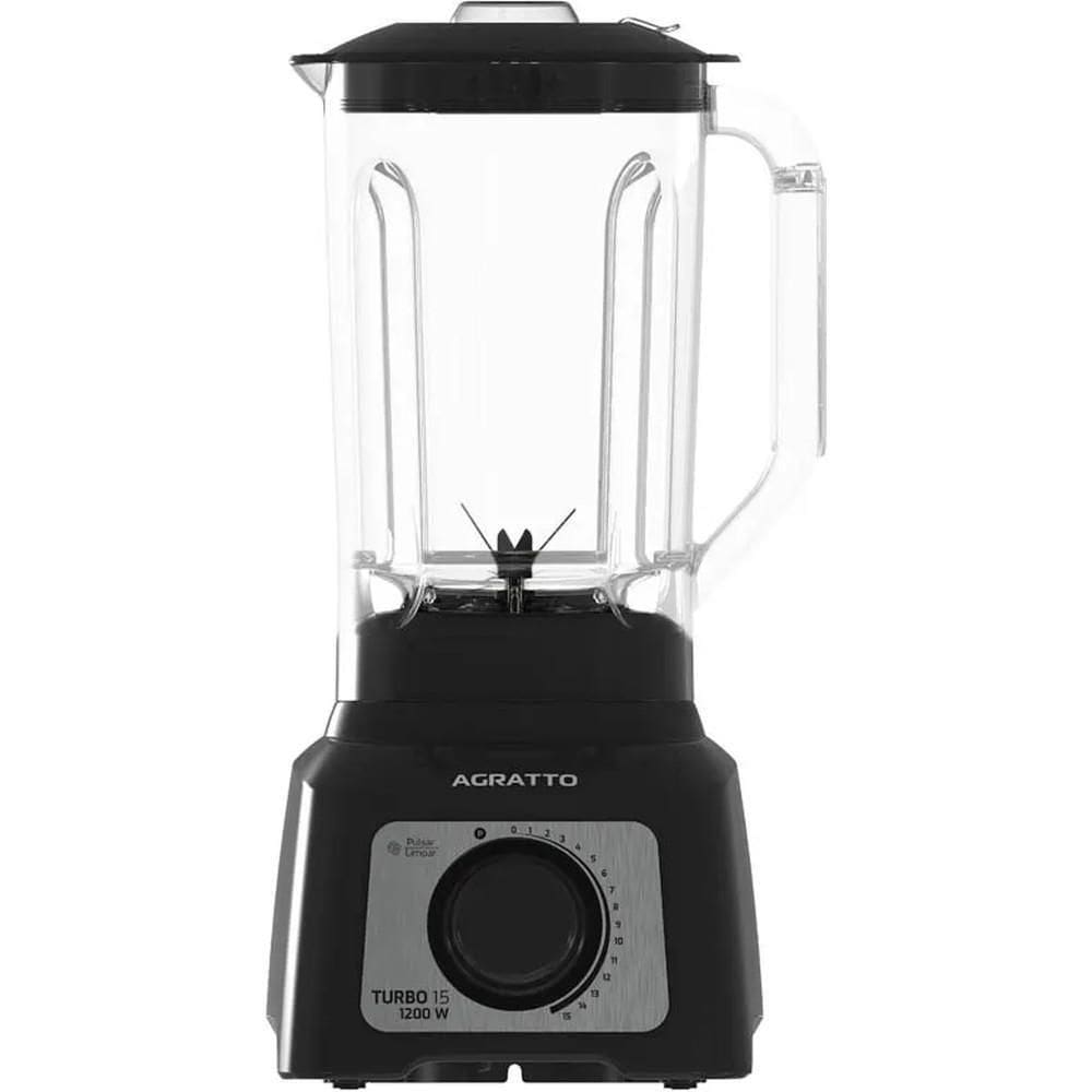 Liquidificador Turbo 1200W ALIQ05N-01 3,2L 15 Velocidades Agratto 110V
