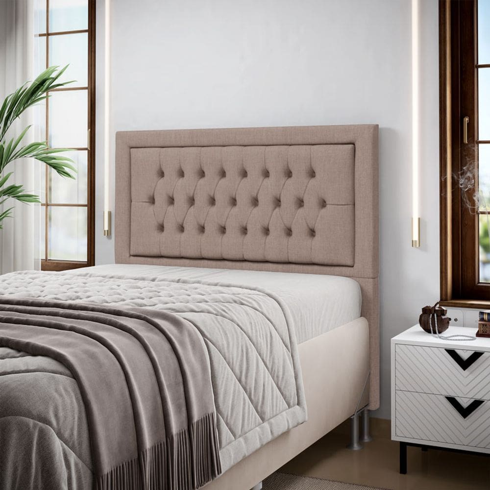 Cabeceira Pegasus 160 Premium / N-042 Linho Marrom