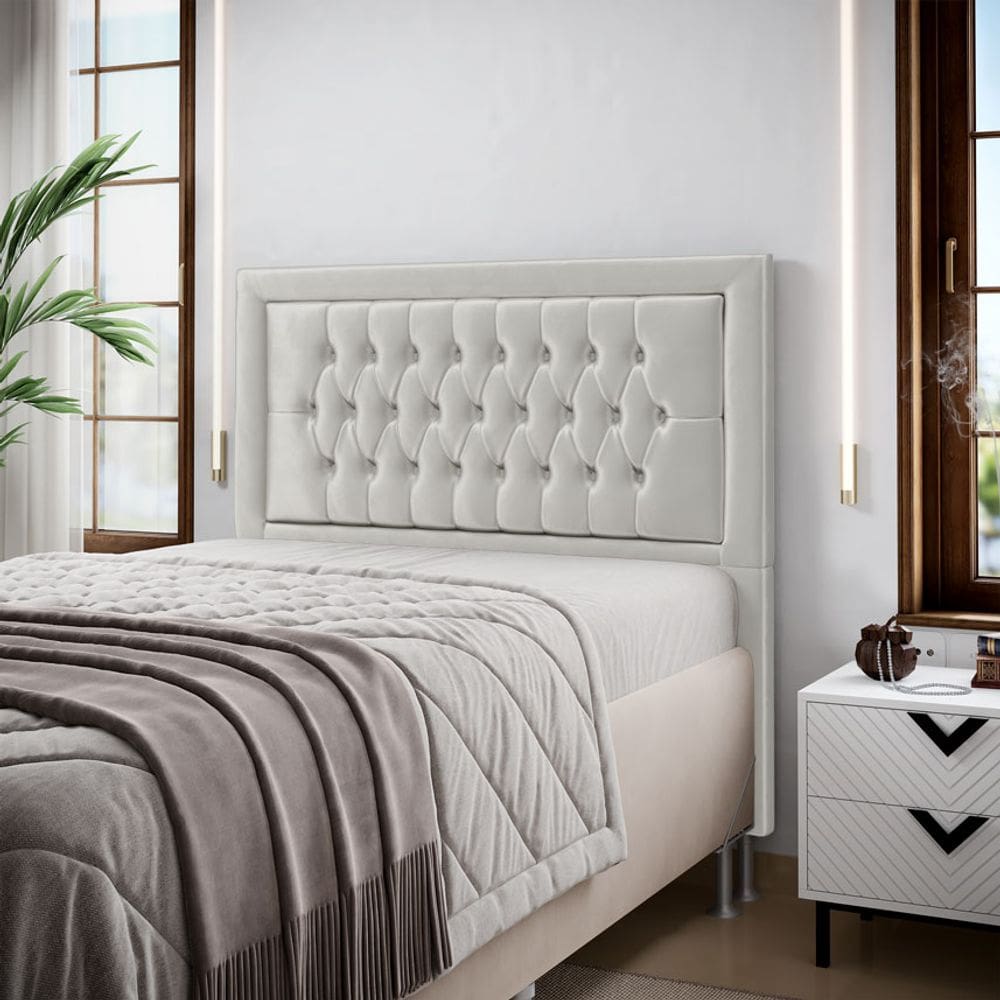 Cabeceira Pagasus 140 Premium Veludo Aradecor