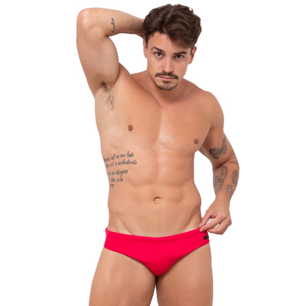 Sunga Cavada Hibisco Rosa - JWilas Beachwear