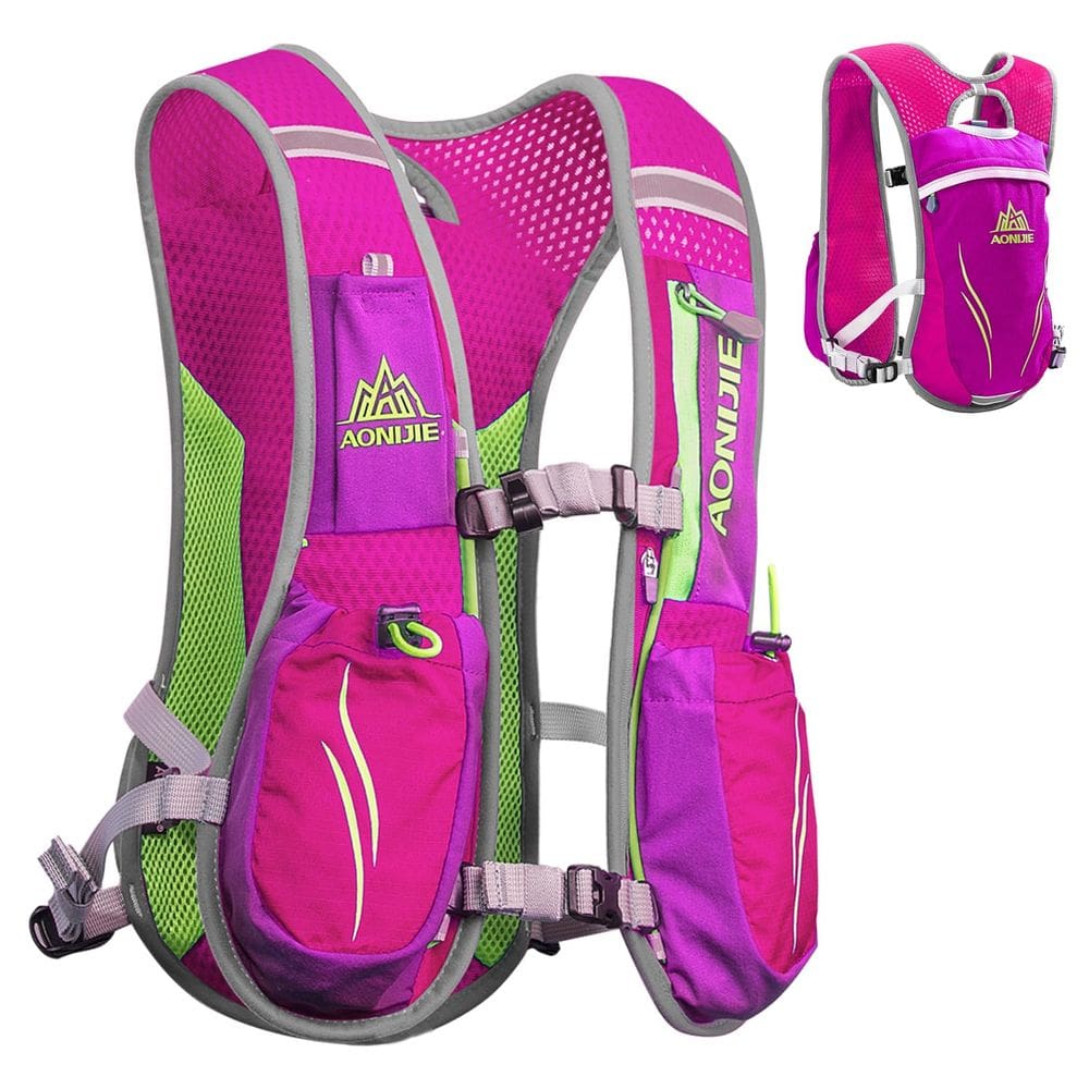 Colete de hidratação TRIWONDER 5.5L ao ar livre para correr - rosa vermelha
