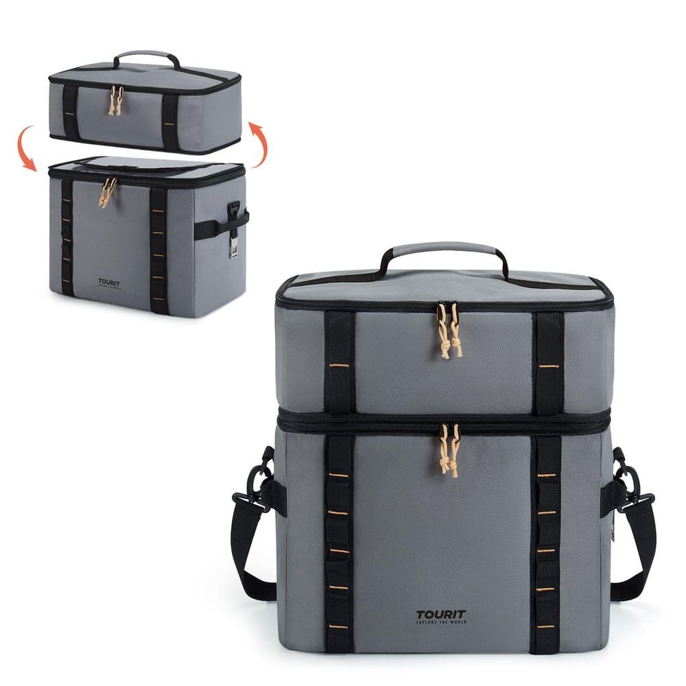 Bolsa térmica TOURIT 47L isolada 69 latas para piquenique, praia