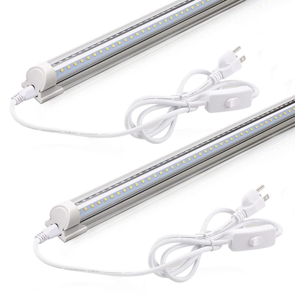 Lâmpada LED para loja Barrina 2FT 20W 3000LM 4000K em forma de V, pacote com 2