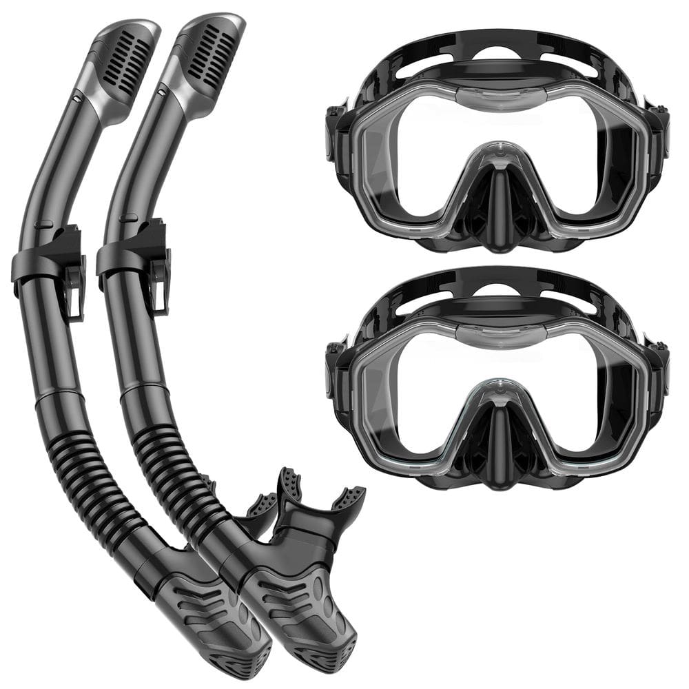 Conjunto de snorkel Kwambiri Dry-Top Snorkel Gear para adultos