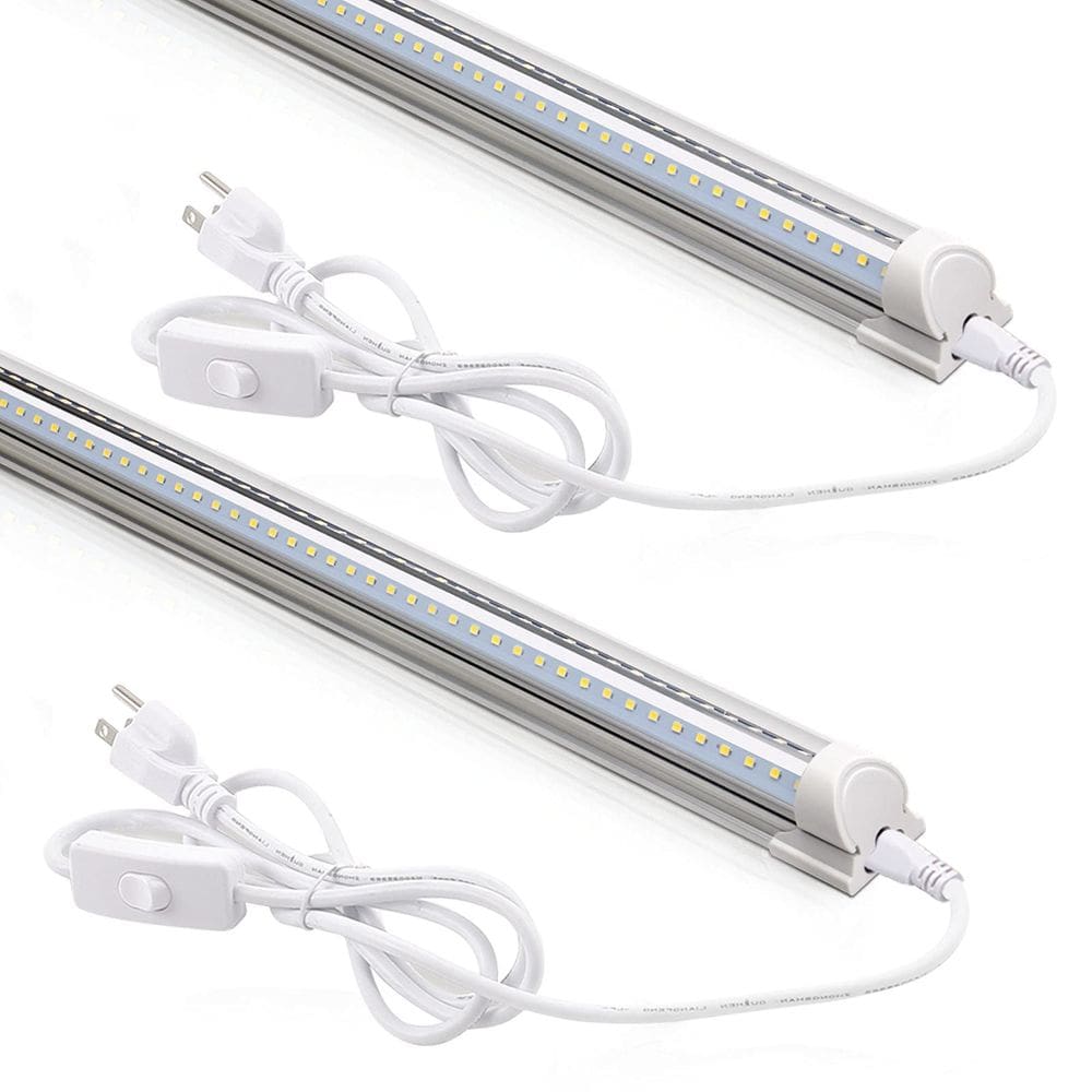Lâmpada LED para loja Barrina 2FT 20W 3000LM 3000K em forma de V, pacote com 2