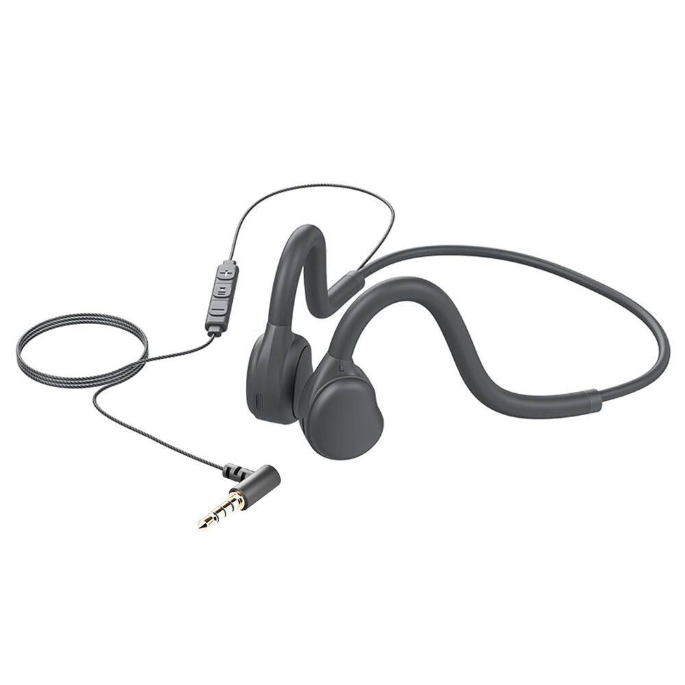 Fones de ouvido Open Ear Sport, faixa de pescoço com fio e microfone de 3,5 mm/tipo C
