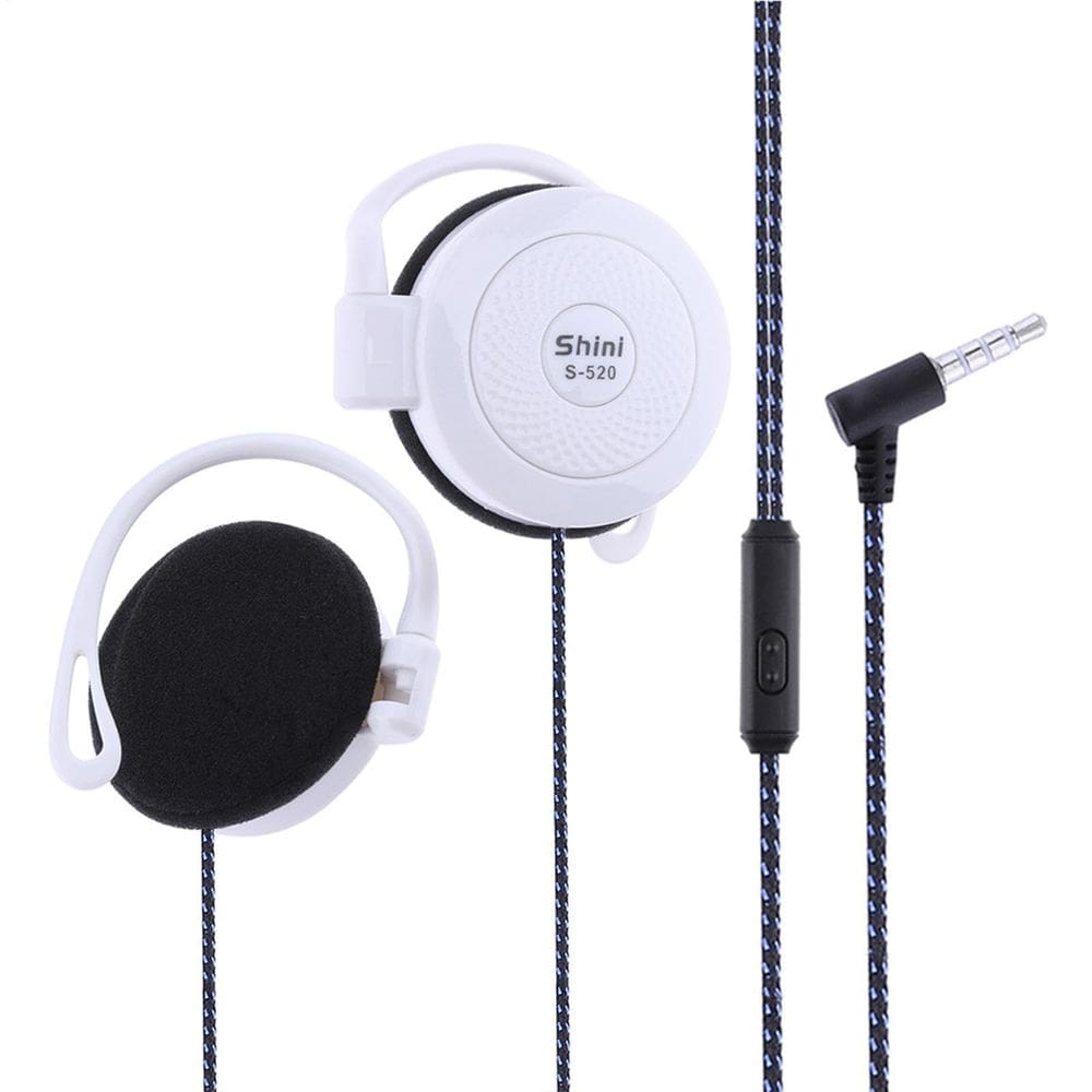 Fones de ouvido com clipe, gancho de ouvido, fones de ouvido estéreo S-520