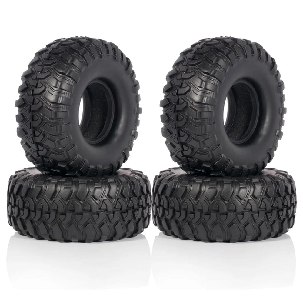 Pneus 1/10 RC Crawler 1.9 Rubber 117x51mm com inserções de espuma