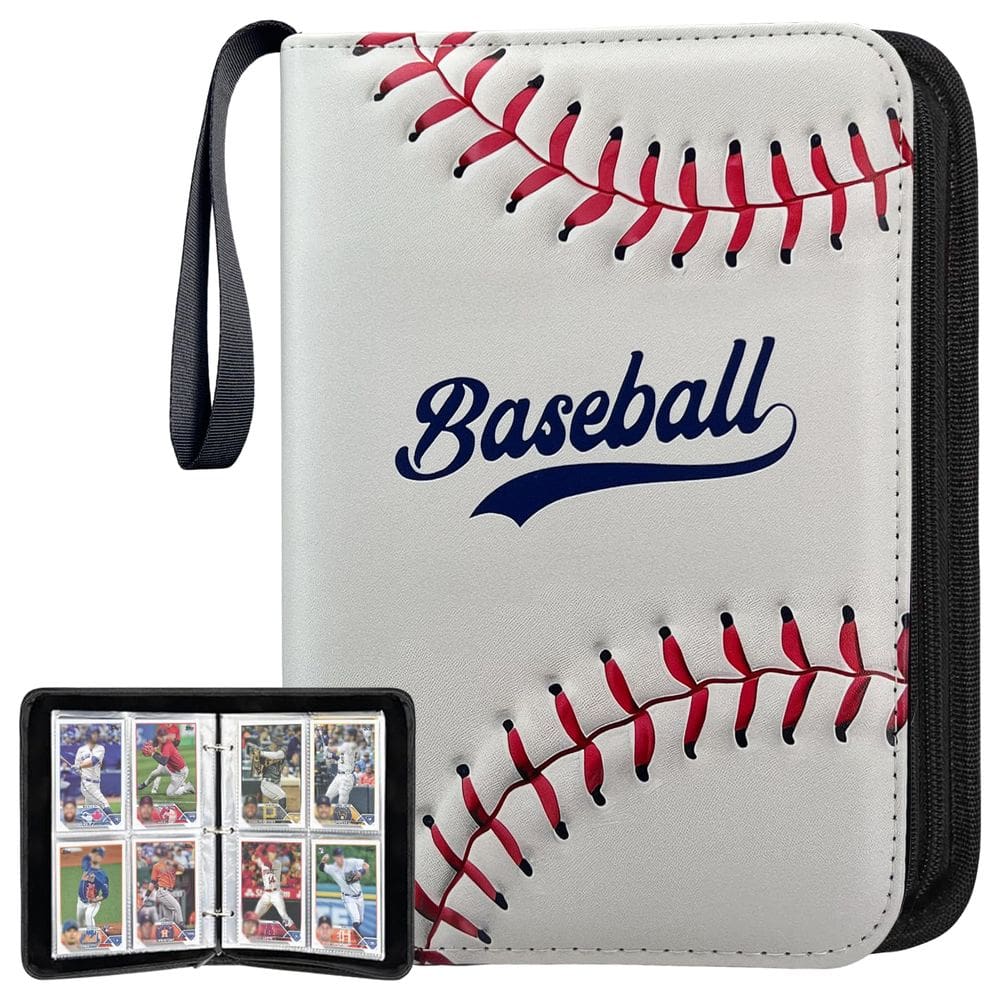 Card Binder Baseball, suporte de 4 bolsos, 400 cartas à prova d`água