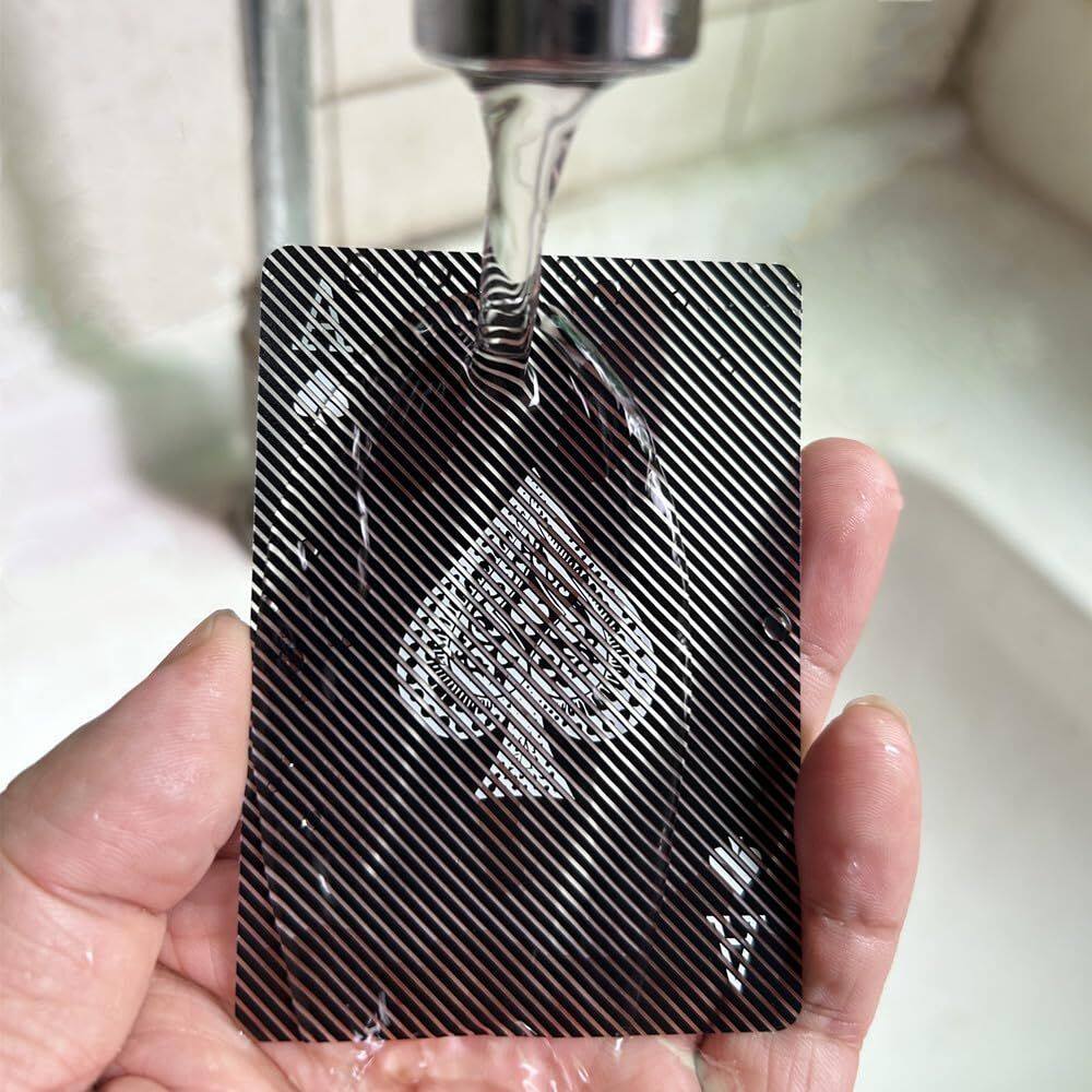 Cartas de baralho: baralho impermeável transparente de 54 cartas
