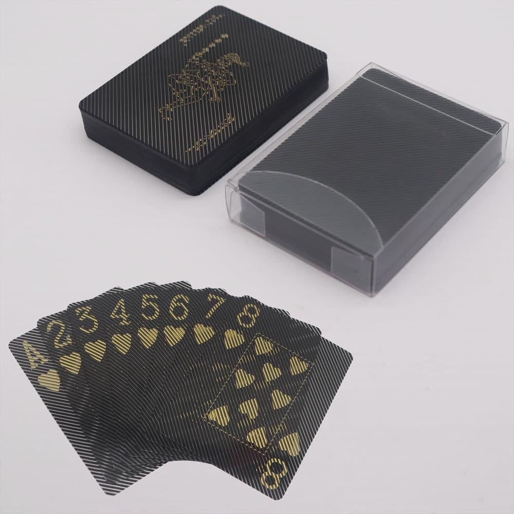 Baralho de cartas de plástico transparente impermeável