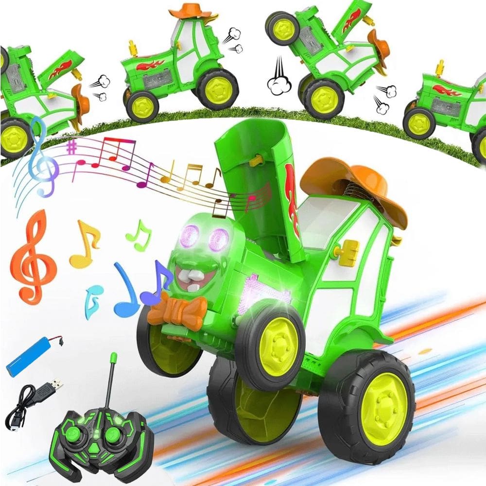 Stunt Car Jumpfury com luzes e música, recarregável de 90 cm