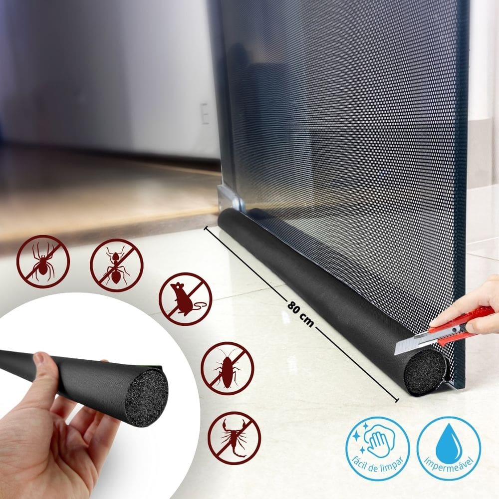 Veda Porta 80 Cm Adesivo Preto