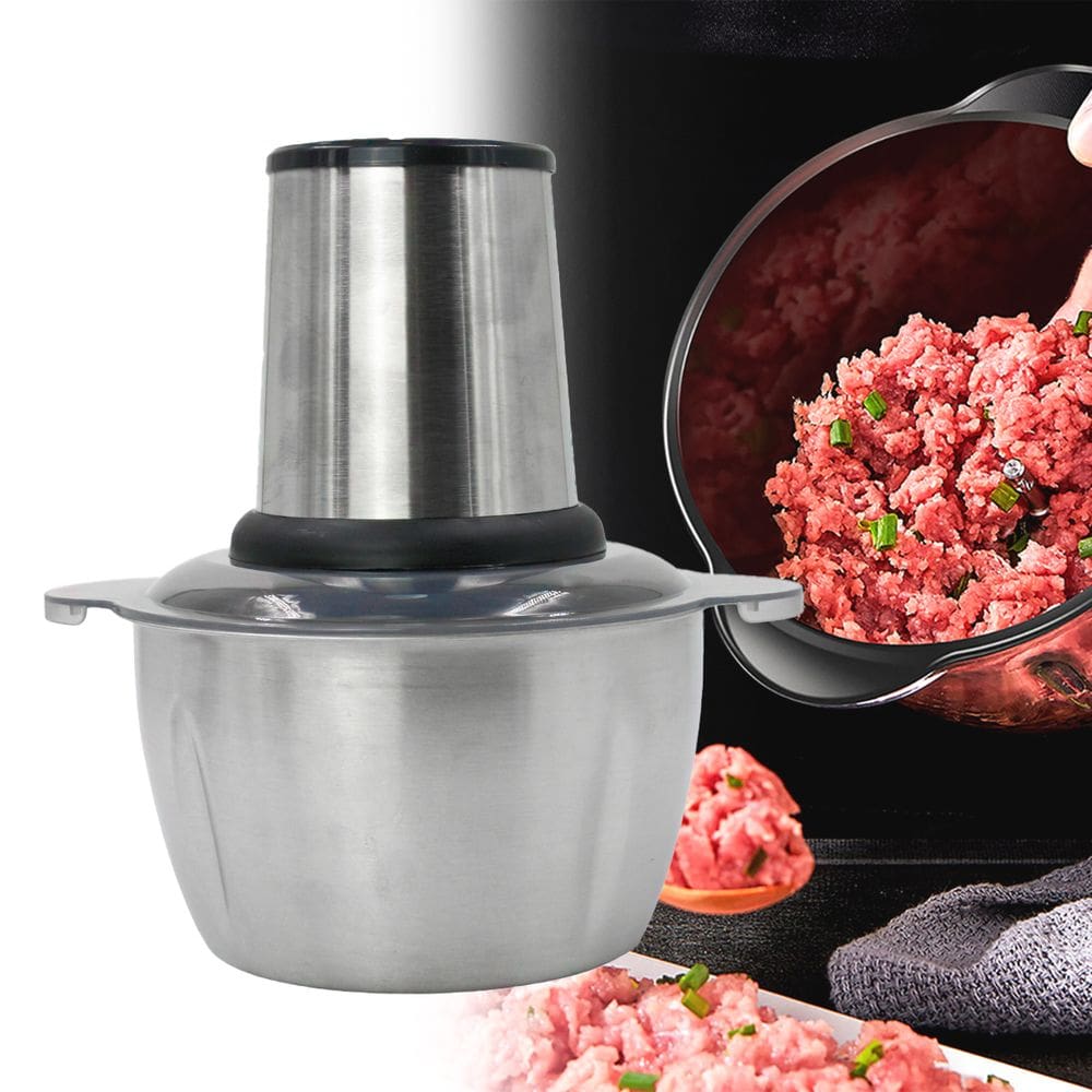 Triturador Alimentos Carne Legumes Eletrico 2L Aço Inox Profissional 220v