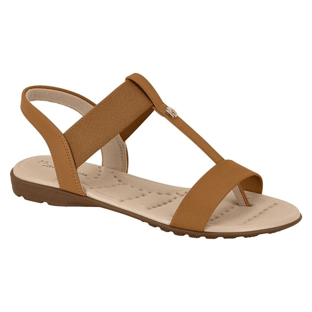 Sandália Modare Ultra Conforto Elastano Feminina Camel