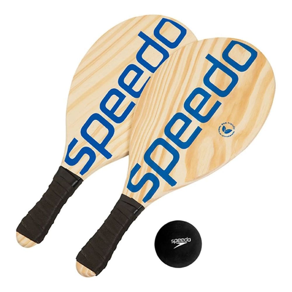 Kit Frescobol Speedo 2 Raquetes e 1 Bola Azul