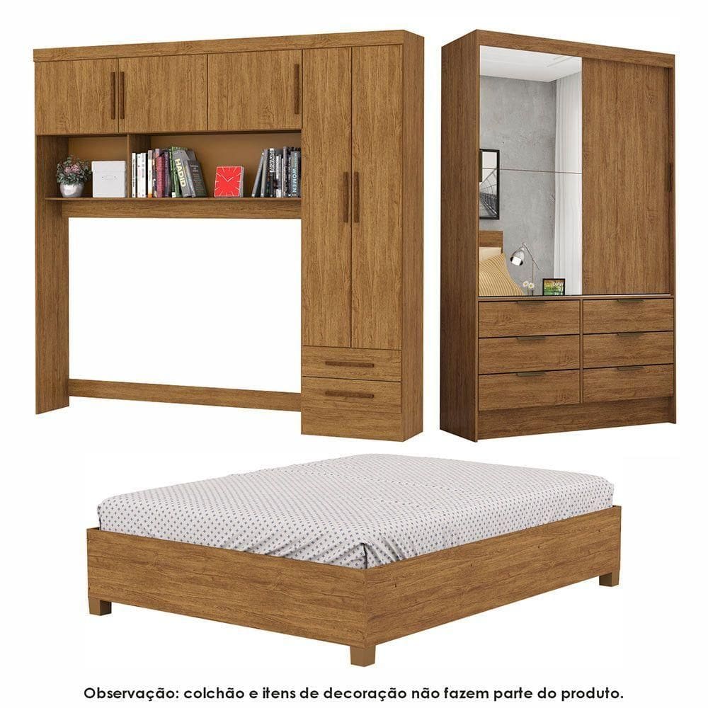 Guarda Roupa Sevilha Plus Com Cama Casal Carioca Móveis Cinamomo
