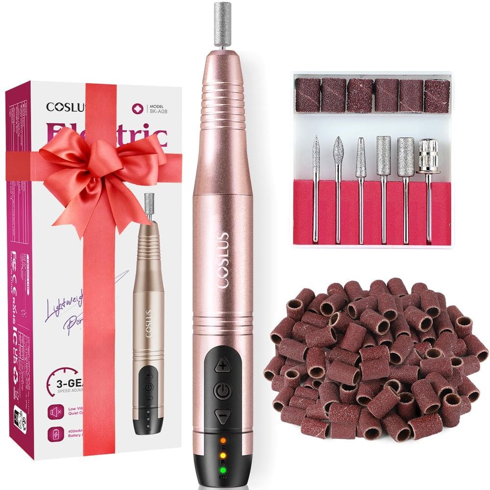 Conjunto de lixa elétrica sem fio Nail Drill COSLUS para manicure