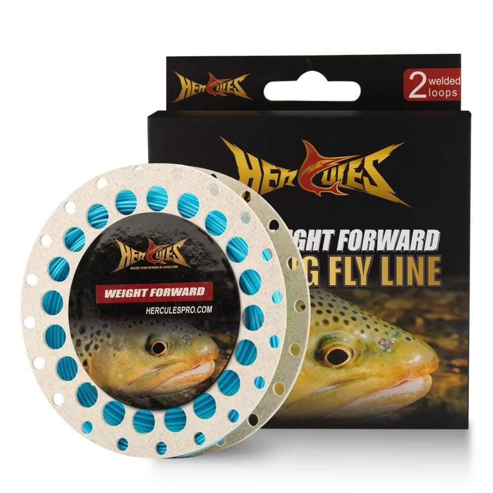 Linha de pesca com mosca HERCULES Floating WF6F 30m azul-petróleo