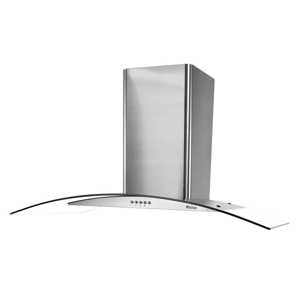 Coifa de Parede Philco PCO90G Curva 90cm Inox Dupla filtragem - 220v