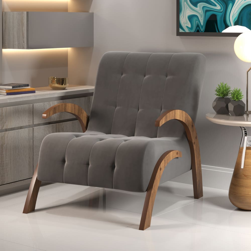 Poltrona Pés De Mdf Malvie - Casa Giulia