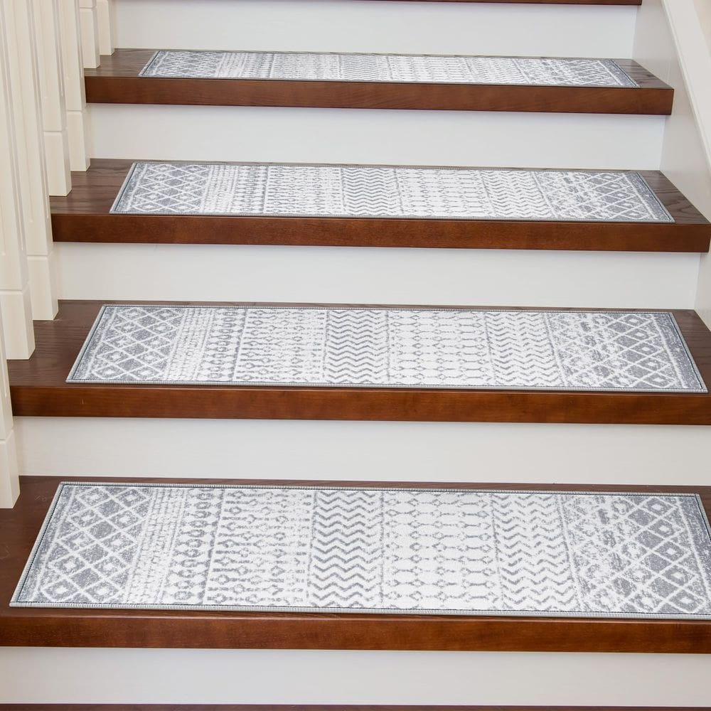 Stair Treads Lahome Non Slip 8x30cm, pacote com 4 para escadas de madeira