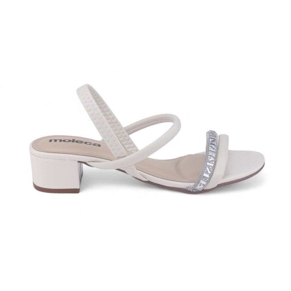 Sandália Feminina Moleca Turim 5259.846 salto bloco Strass