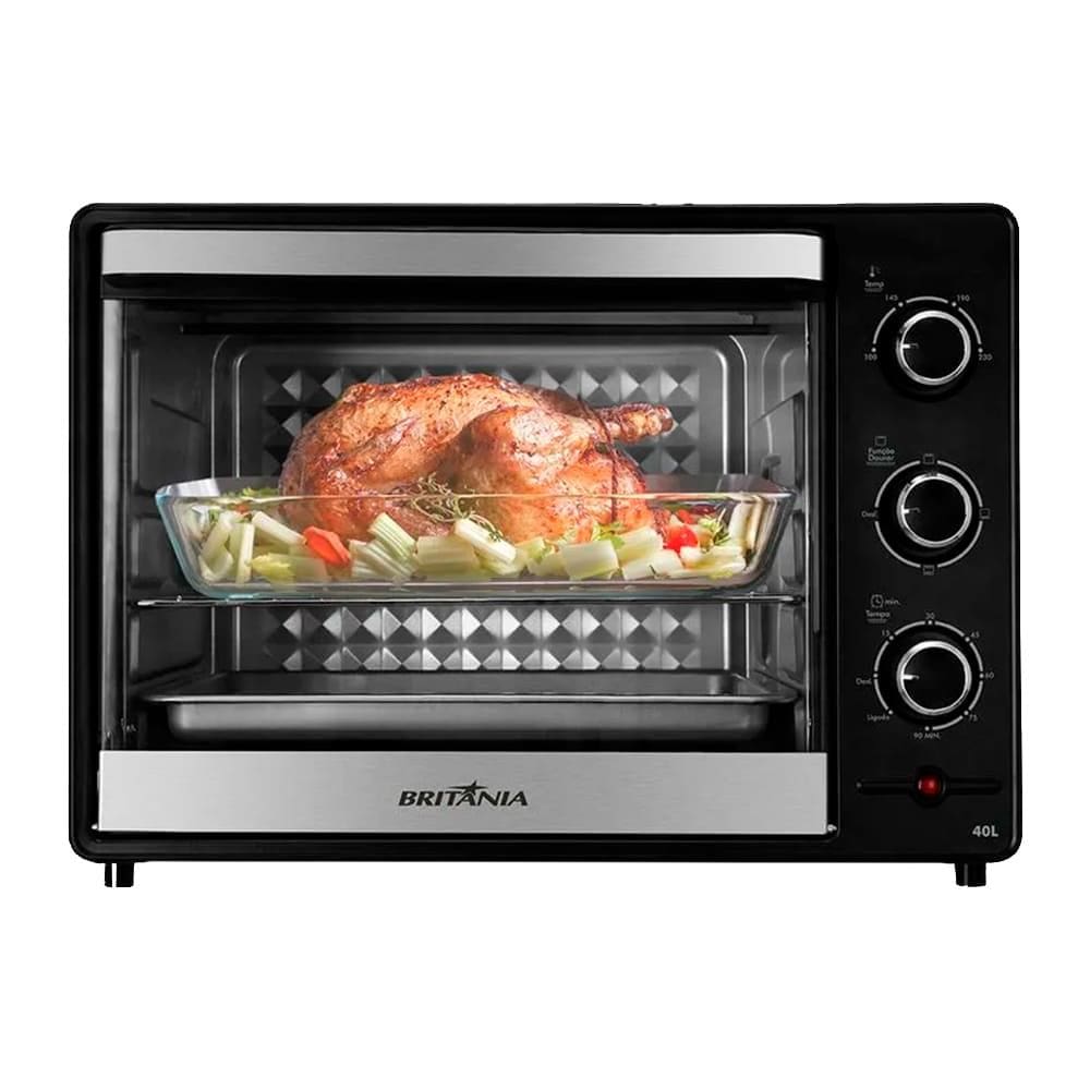 Forno Elétrico de Bancada Britânia BFE45PI 40L Multifunções Preto-220v