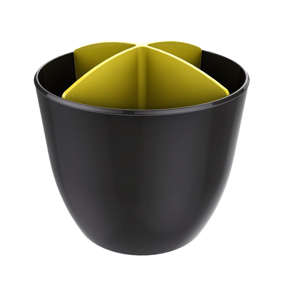 Escorredor De Talheres Preto E Amarelo Casa Cozinha Crippa