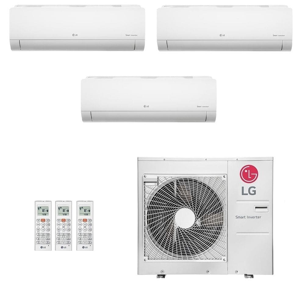 Ar-Condicionado Multi Split Inverter LG 30.000 (2x Evap HW 12.000 + 1x Evap HW 24.000) Quente/Frio 220V