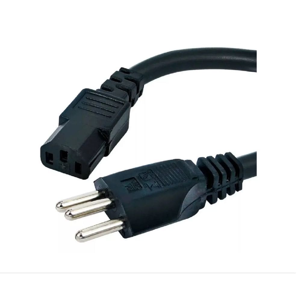 Cabo De Força 5 Metros Tripolar Fonte Pc Reforçado Kit 3Pçs