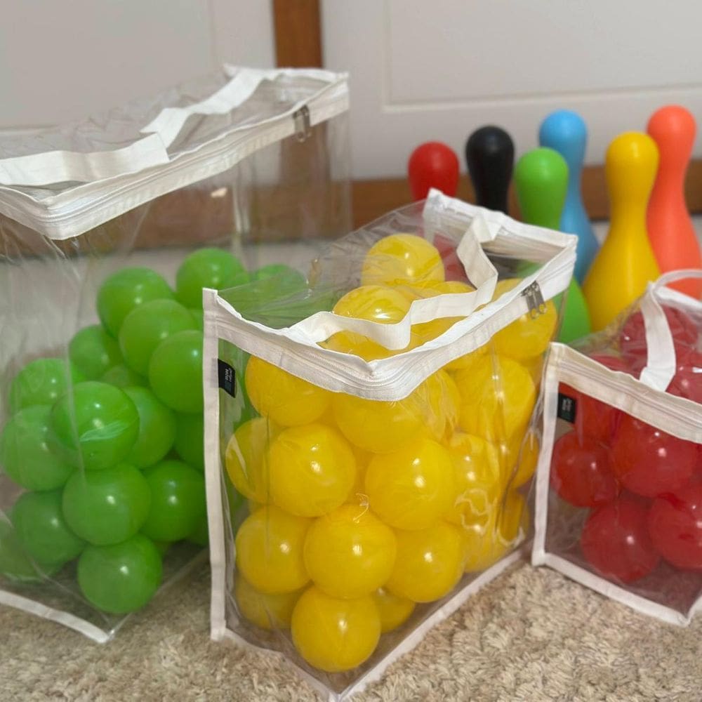 Saco Caixa Bolsa Para Organizar Brinquedos Tam M Cor Branco