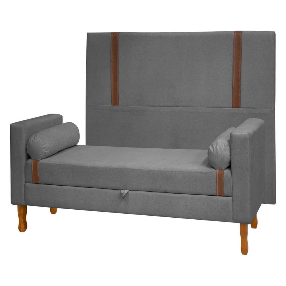 Kit Cabeceira e Calçadeira Baú para Cama Box Casal King Size 195cm Bouclê - SOFA STORE