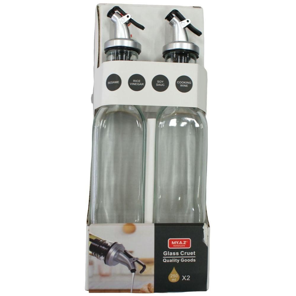 Conjunto Galheteiros 2 Peças em Vidro 250ml 2450519 - Quanhe