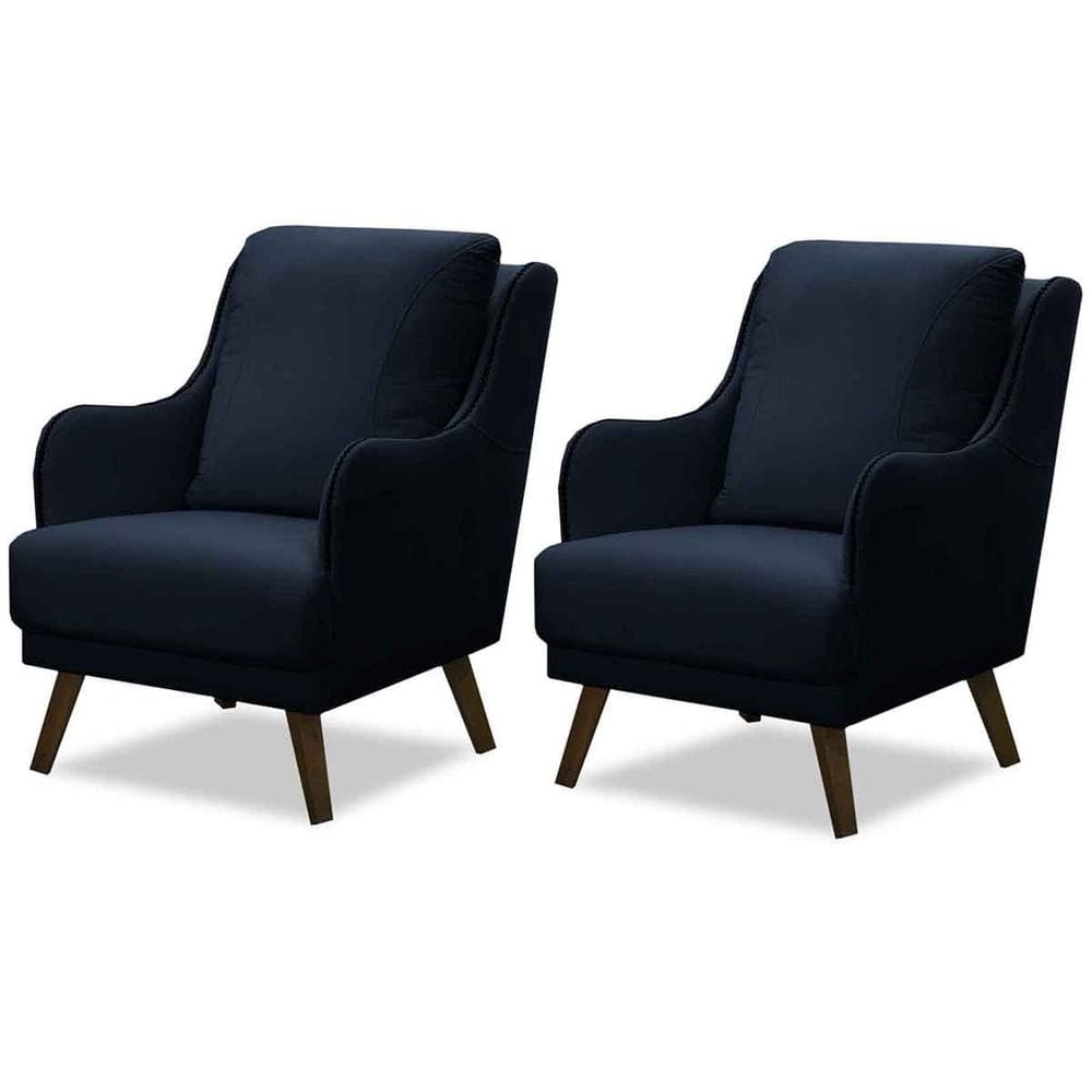 Kit 2 Poltronas para Sala Decorativas c/ Tachas Sarah