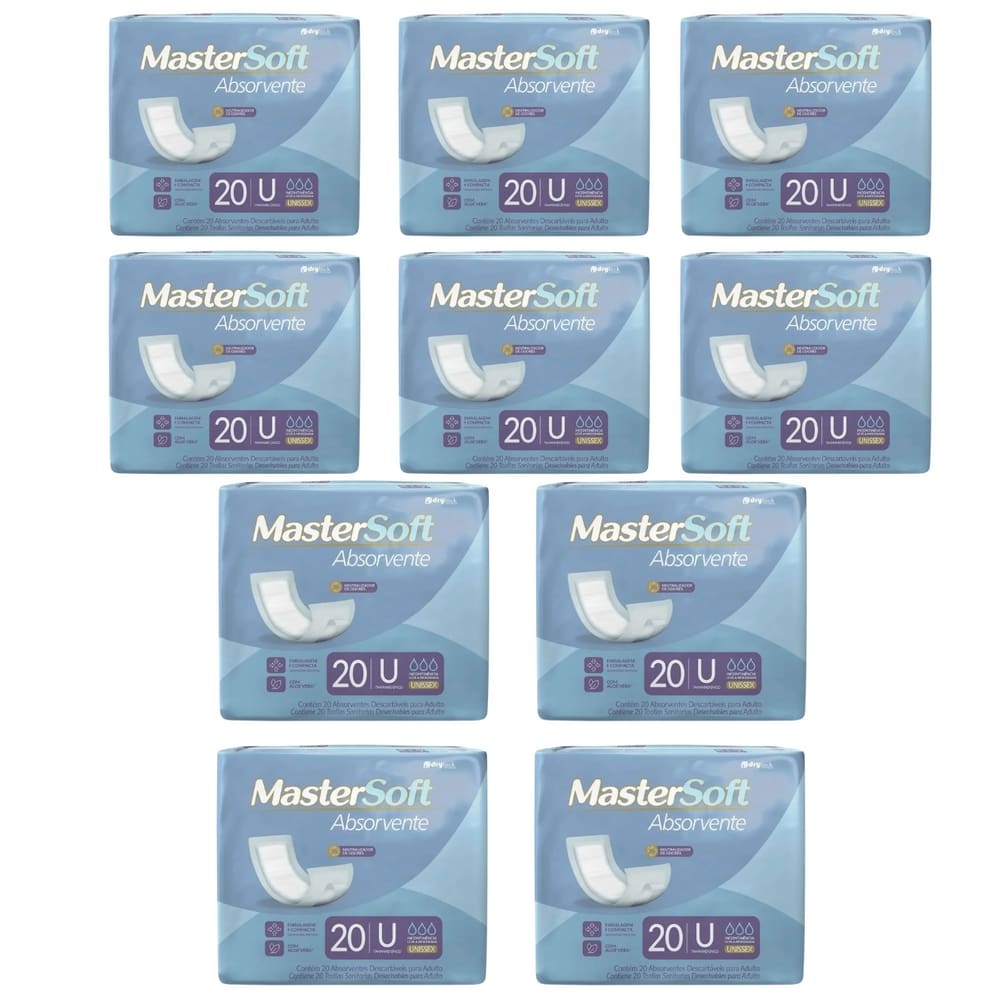 Kit 10 Pacotes Absorventes Geriátrico Dry Economics MasterSoft
