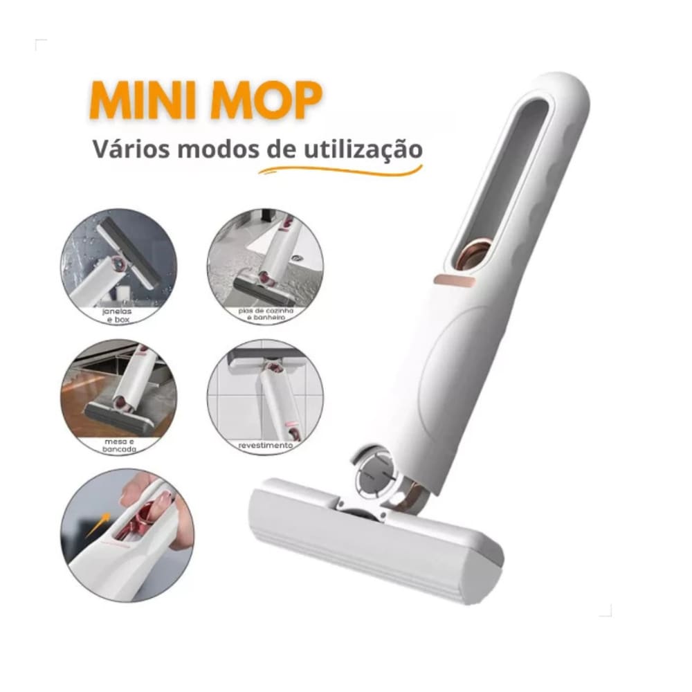 Mini Mop Esfregão Limpeza Dobrável Portátil E Flexivel 25CM