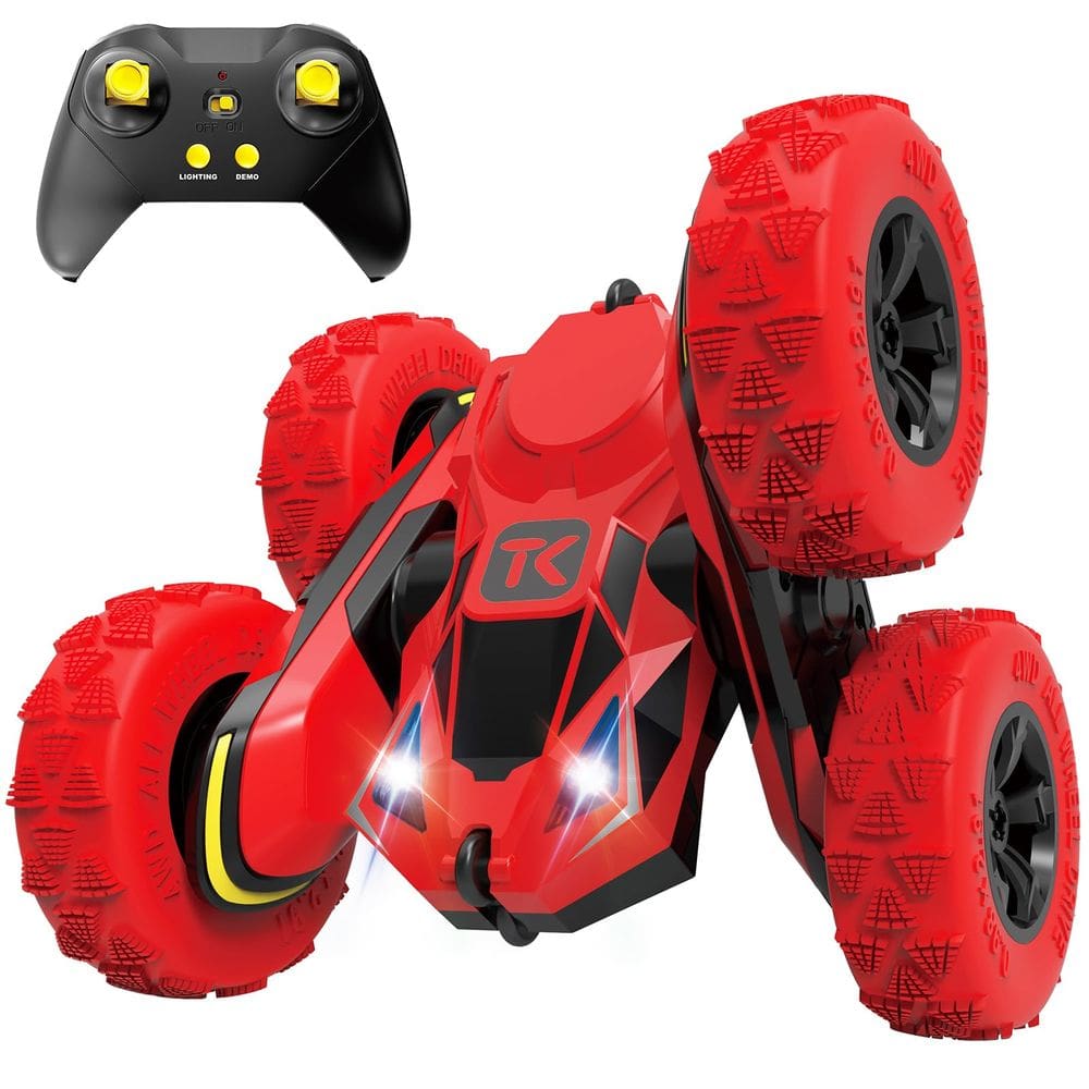 Controle remoto RC Stunt Car Threeking com luzes Kids 6-12Y