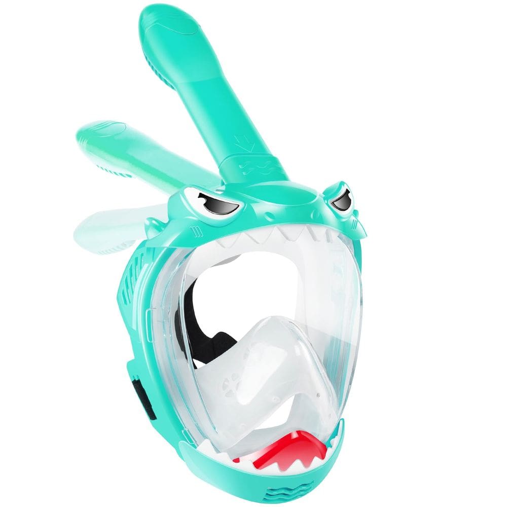 Máscara facial completa Snorkel Zipoute Snorkel para crianças com vista de 180°