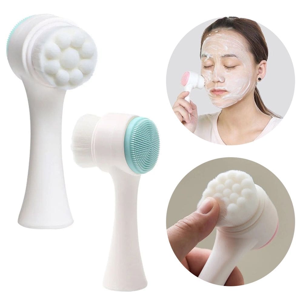 Escova de Massagem Facial Limpeza e Esfoliação 2 em 1
