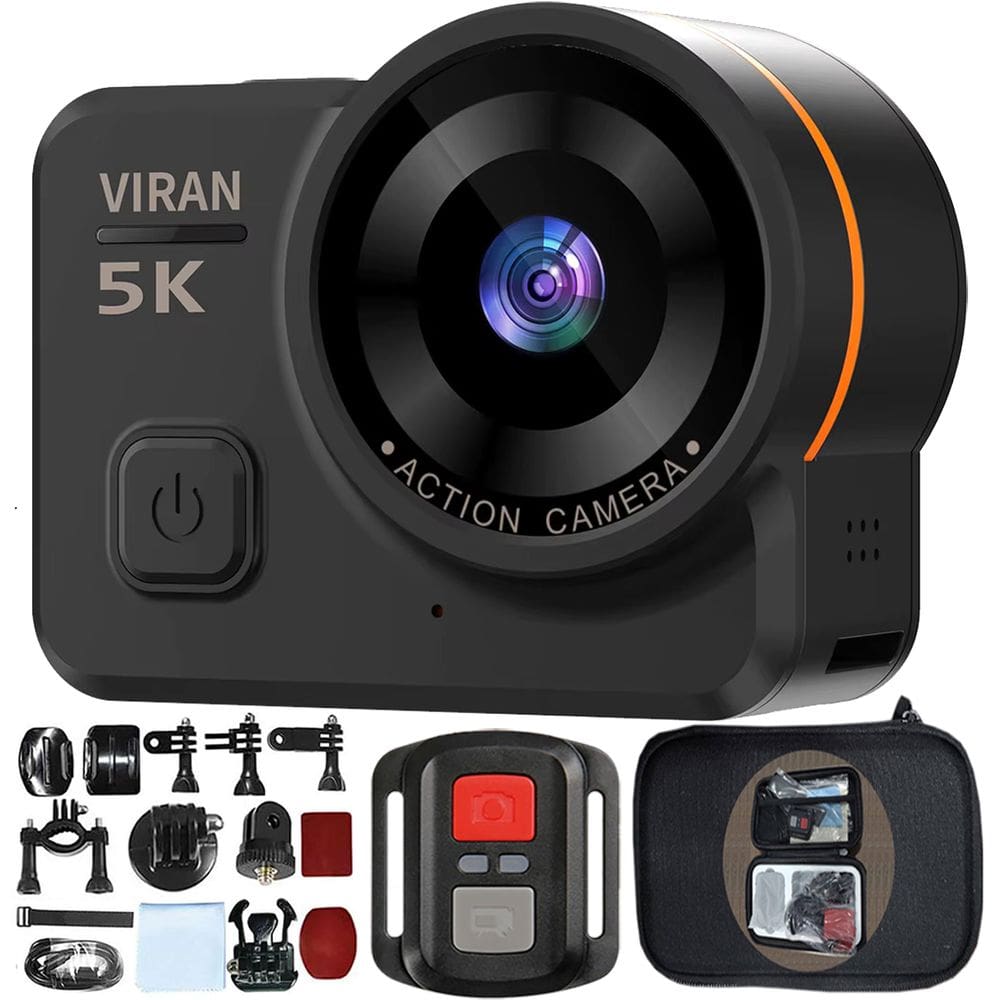 Câmera De Ação VIRAN V10 5k Controle Wifi Sport Tela Touch Estabilizador Visão Noturna Prova D`água