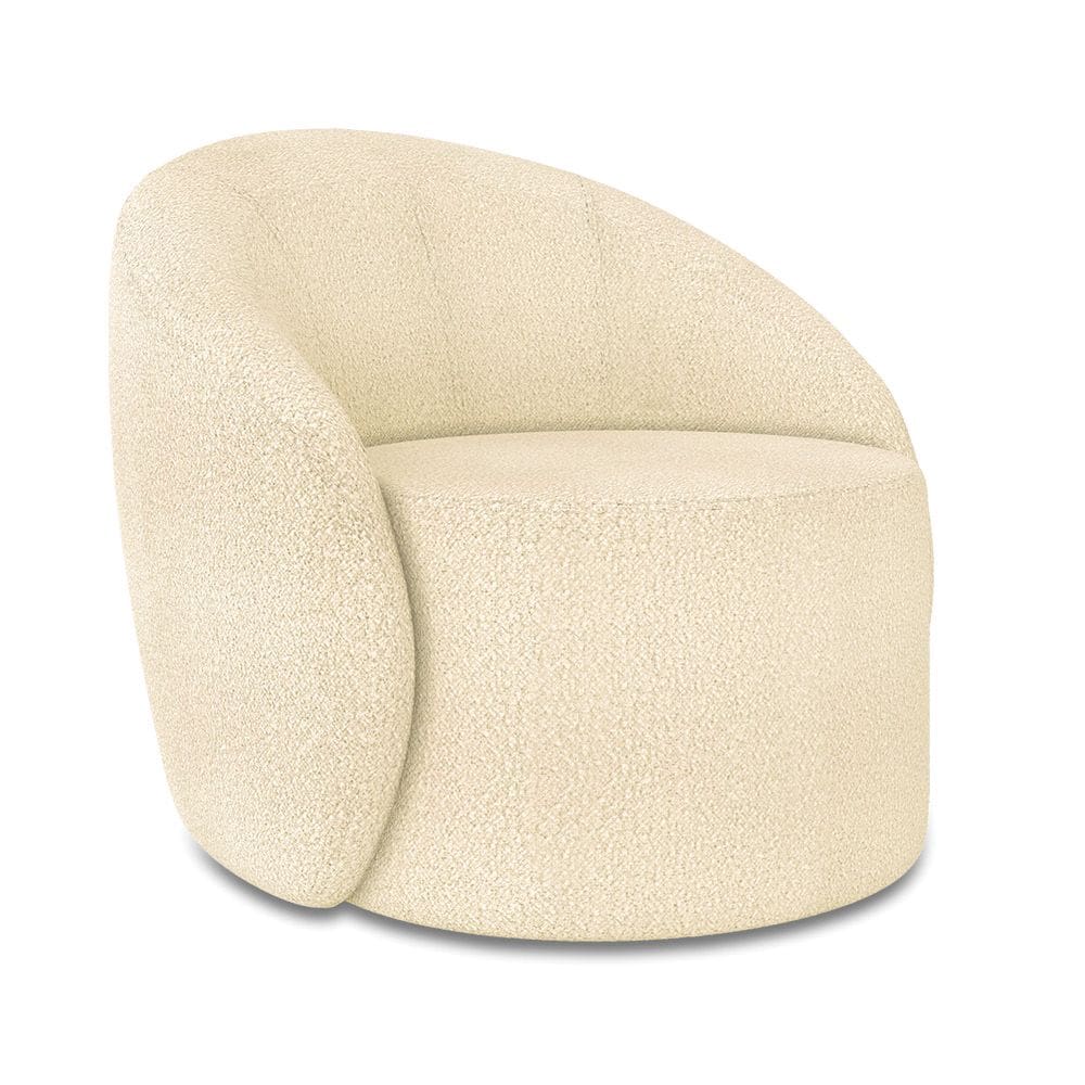 Poltrona Decorativa Orgânica Lua Bouclê Bege D03 - D`Rossi