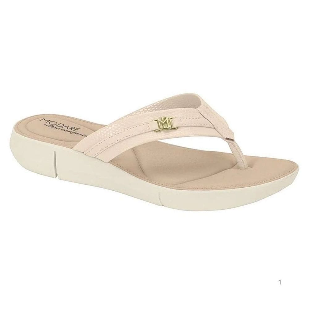 Tamanco Modare De Dedo Ultraconforto Casual Feminino Creme