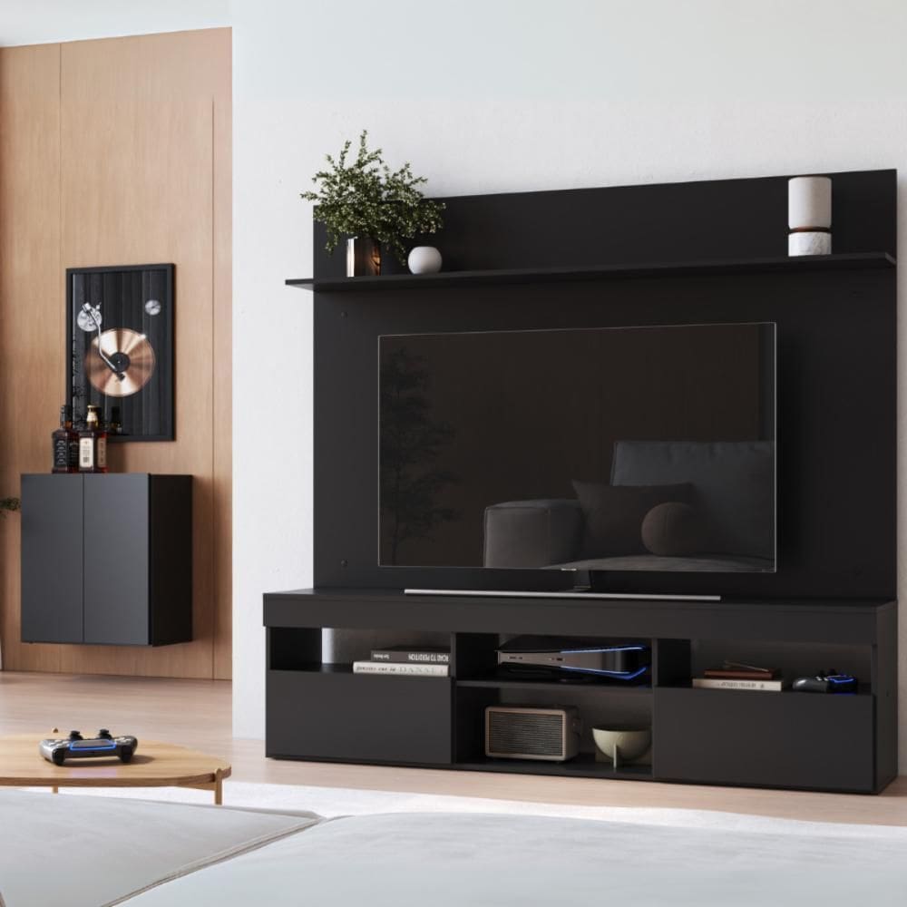 Rack com Painel para TV até 65 Polegadas e Aparador 2 Portas Multimóveis MP1094
