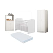 Quarto Infantil Completo Berço com Colchão Incluso Guarda-Roupa e Cômoda Multimóveis MP4359