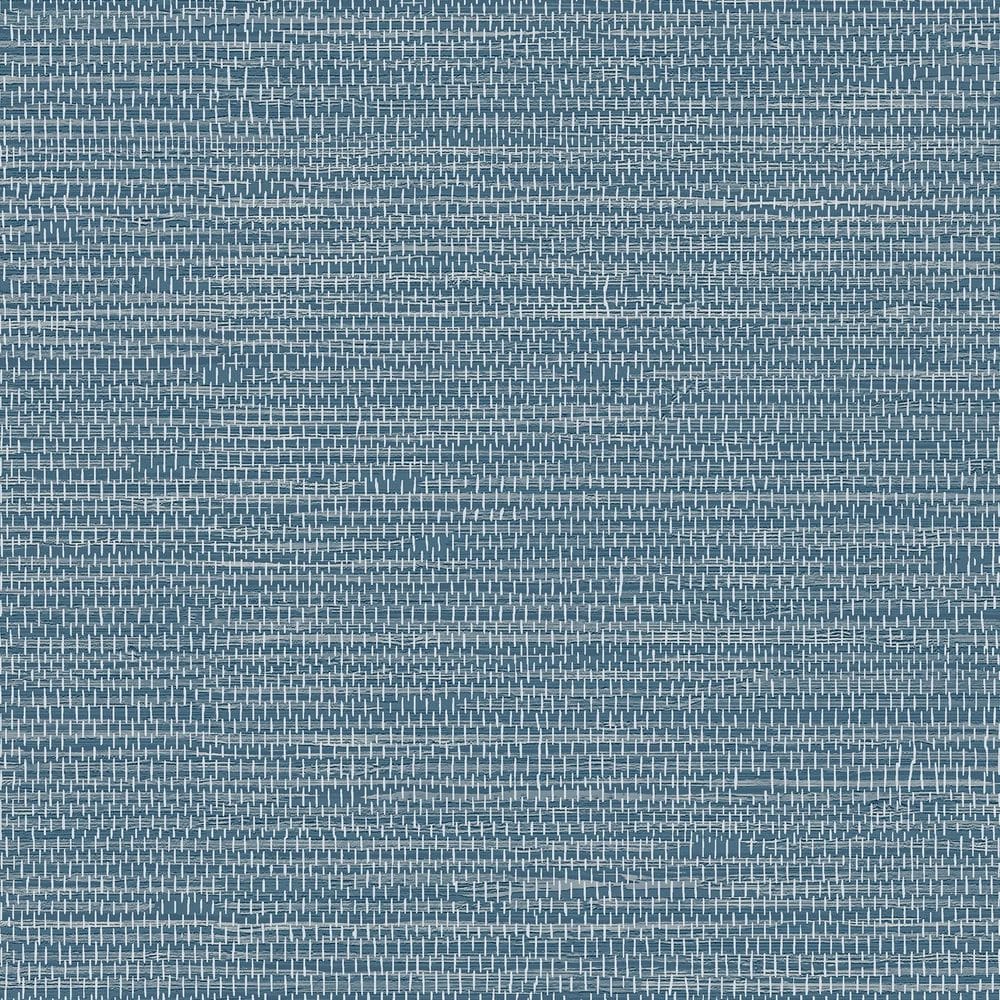 Papel de parede JiffDiff Grasscloth Peel and Stick Blue Cream